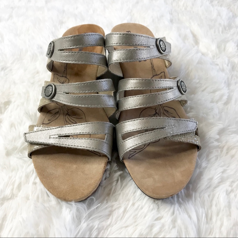 Romika silver wedge sandals